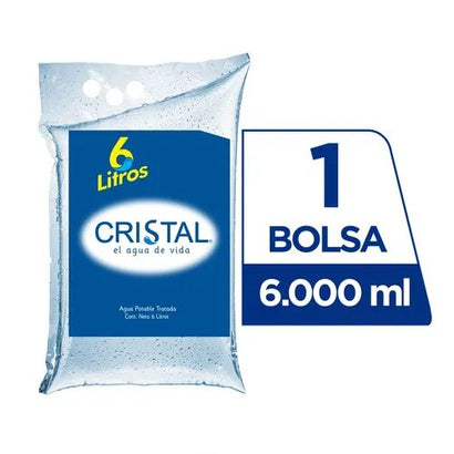 Agua cristal bolsa x 6000 ml