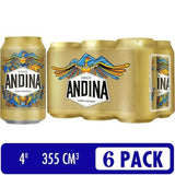 Cerveza andina sixpack lata x 355 ml c.u