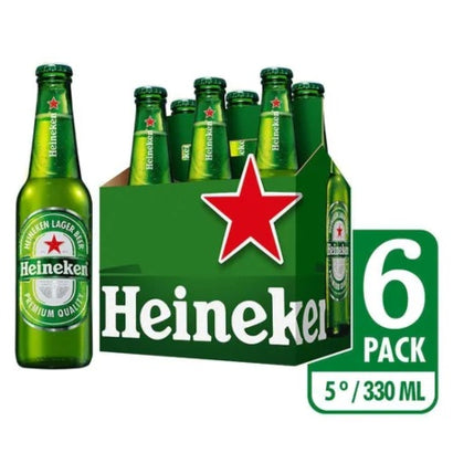 Cerveza heineken sixpack botella x 330 ml
