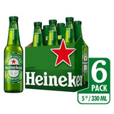 Cerveza heineken sixpack botella x 330 ml