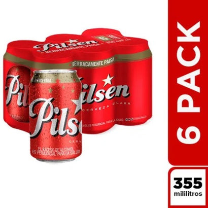 Cerveza pilsen sixpack x 6 unds (355 ml c.u)