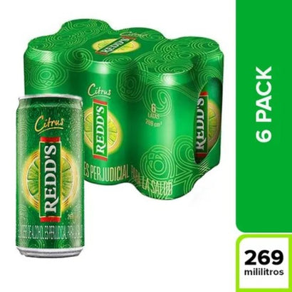 Cerveza redds sixpack x 6 unds (269 ml c.u.)