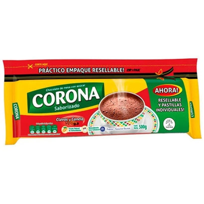 Chocolate De Mesa Con Azúcar- Clavos Y Canela X 500 gr - CORONA