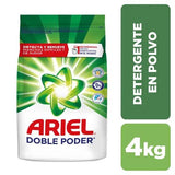 Detergente en polvo ariel doble poder x 4 kg