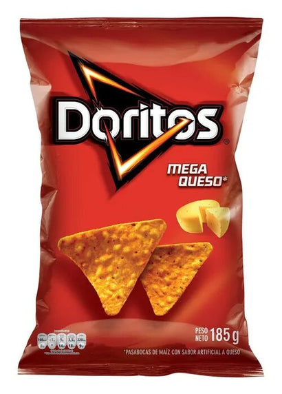 Doritos mega queso paq x 185 gr