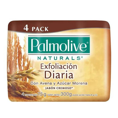 Jabon exfoliante con avena y azucar morena x 4 unds