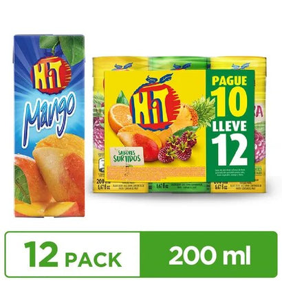 Jugo hit pague 10 lleve 12 surtido tetrapack x 200 ml