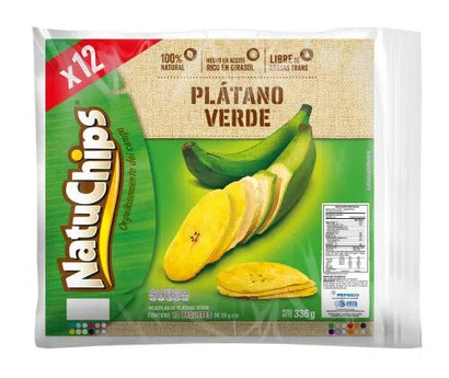 Natuchips platano verde 28 gr x 12 unidades