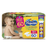 Pañales pequeñin extraprotección etapa 3 x 60 unidades megapack