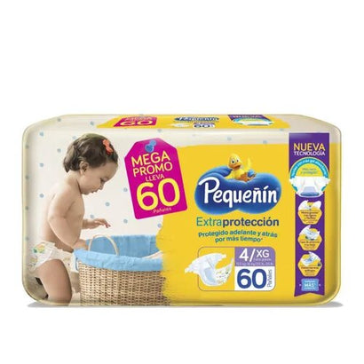 Pañales pequeñin extraprotección etapa 4 x 60 unidades megapromo