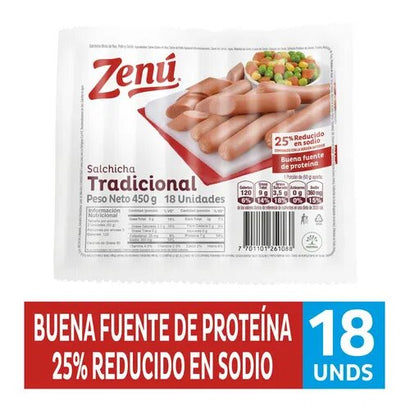 Salchicha tradicional paquete x 450g