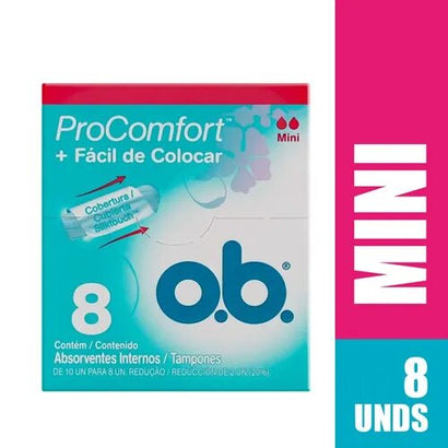 Tampón procomfort ob mini x 8 unds