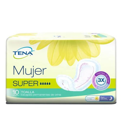 Toallas para escape mujer super x 10 unidades