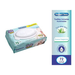 Toallitas húmedas con aloe vera x 72 unds
