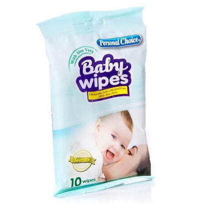Toallitas humedas x10 de bebe PERSONAL CHOICE
